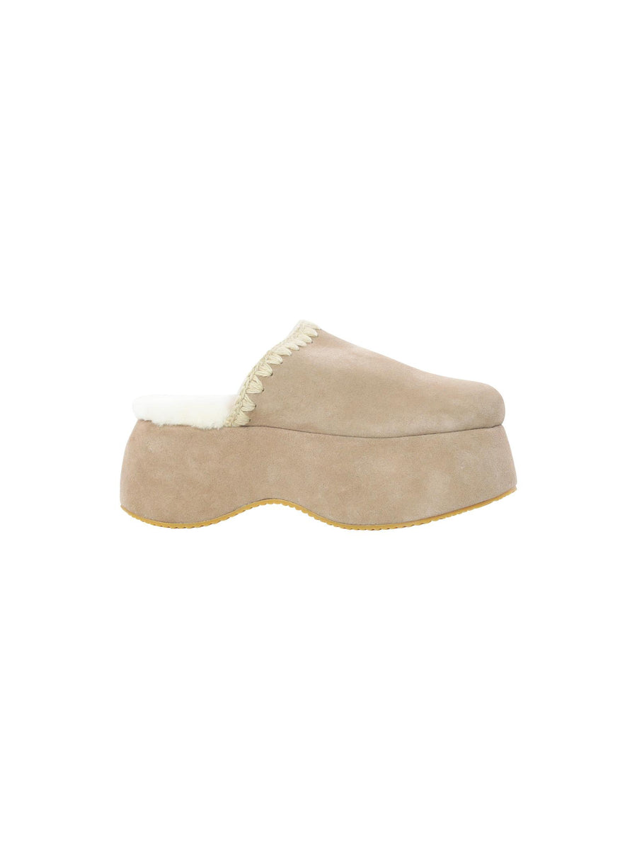 Mou Chunky platform suede beige FW491006A CAM Mou 