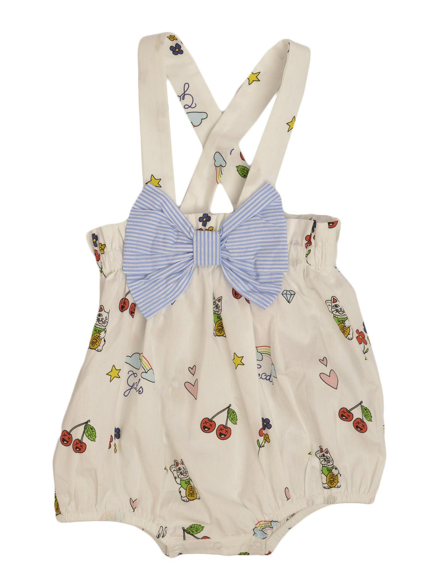 Pagliaccetto bianco stampa gattino cinese GDT000LLB22 84419 GCDS 