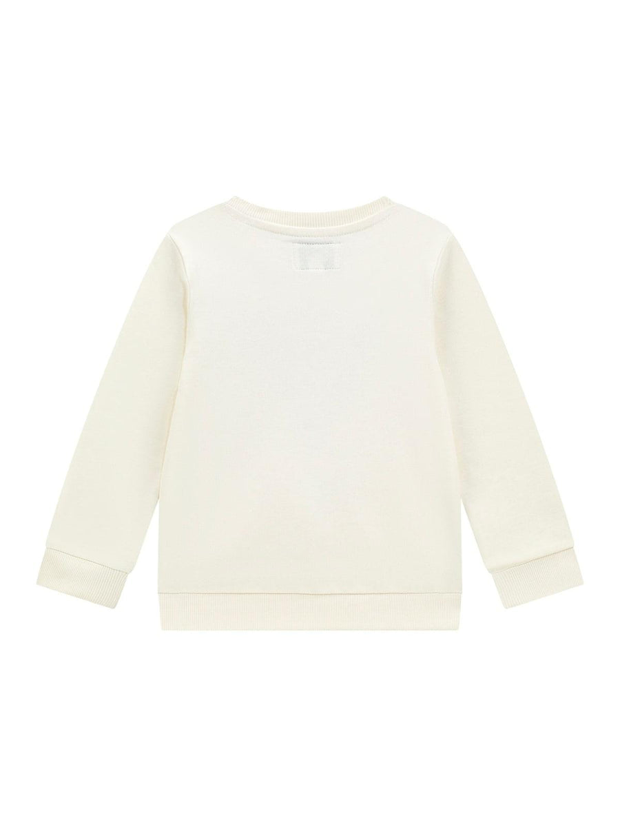 Felpa Guess  in cotone bianca con logo iconico con strass K4YQ10KA6R3 G012 Guess 