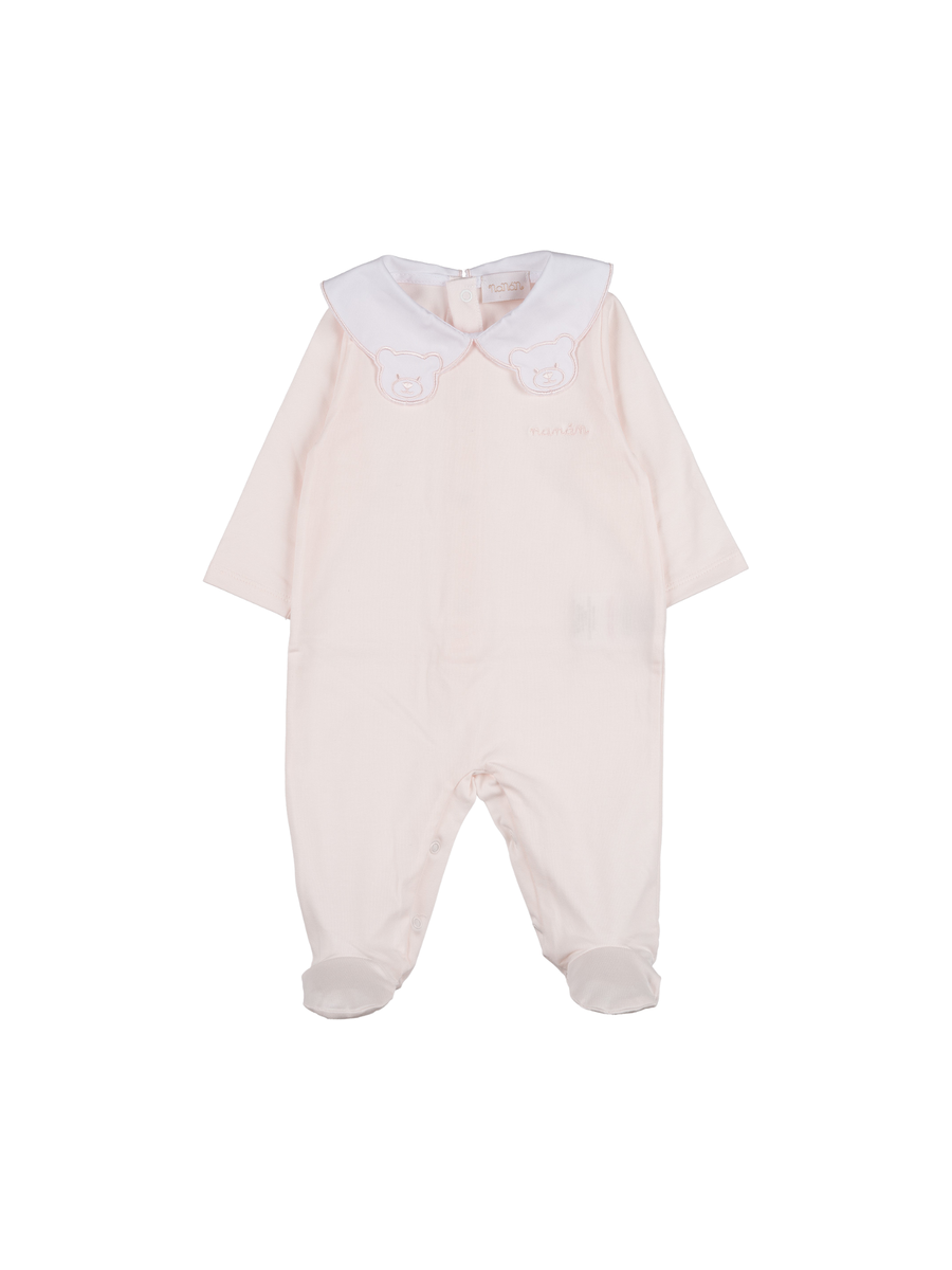 Tuta Nanan rosa con colletto orsacchiotto ricamato E25576 R Nanan 