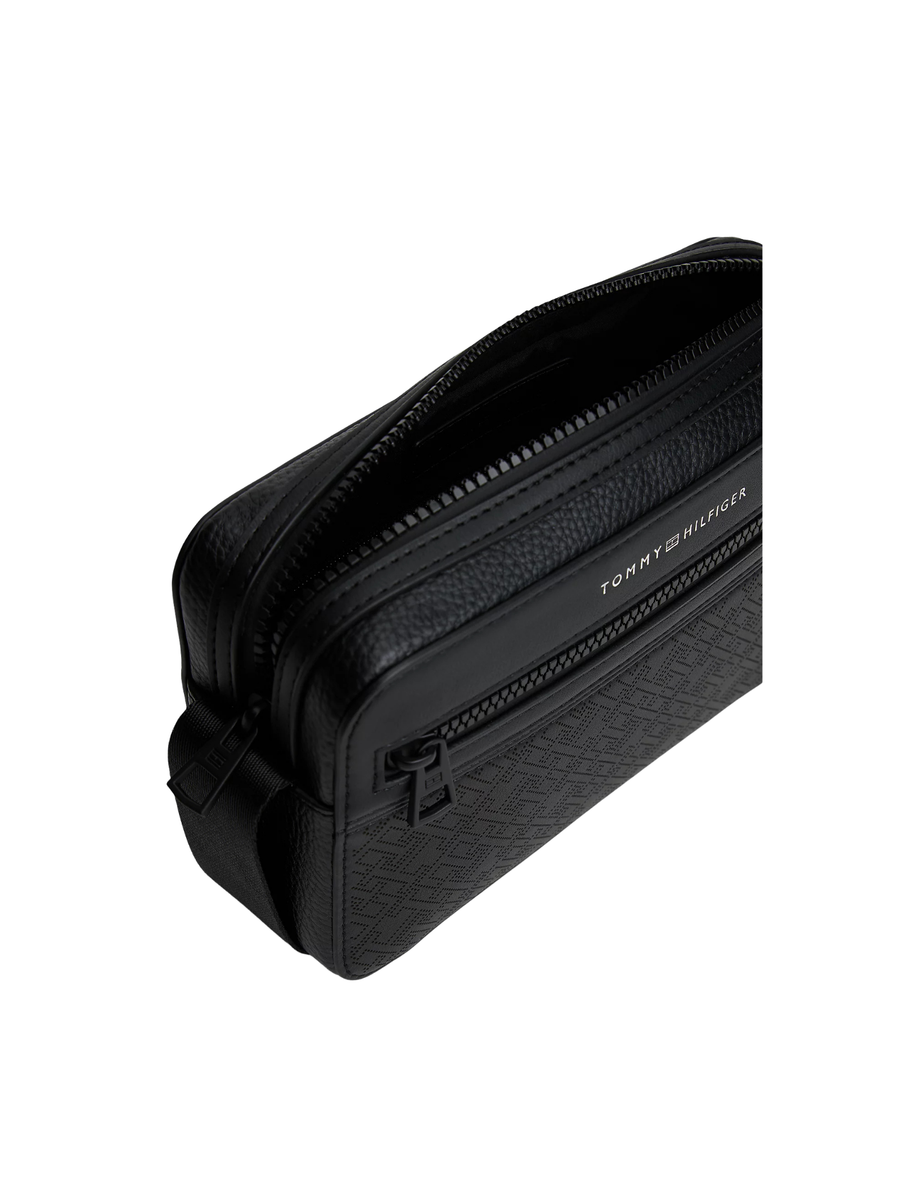 Borsa reporter a tracolla Tommy Hilfiger nero TH Monogram AM0AM13837 BDS Tommy Hilfiger 