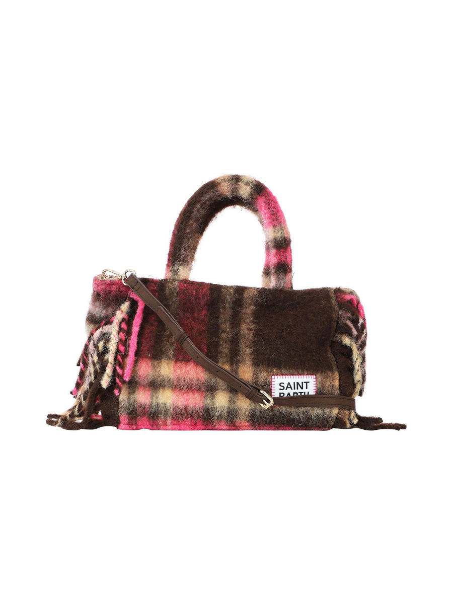 Borsa Colette Blanket Tartan fucsia e marrone COL0010 00070E MC2 SAINT BARTH 