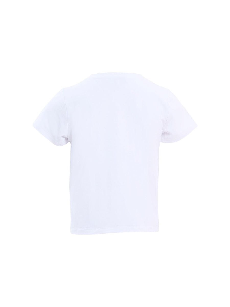 T-Shirt Twinset bianca con logo iconico con strass 251GJ2485 00808 Twinset 