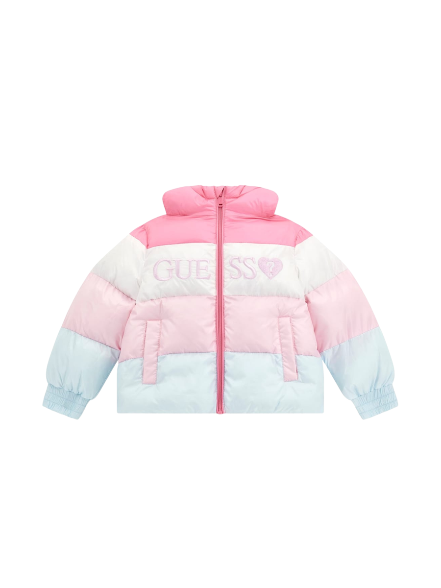 Giubbino con cappuccio Guess a righe colorate K5YL01WEGY0 F00V Guess 