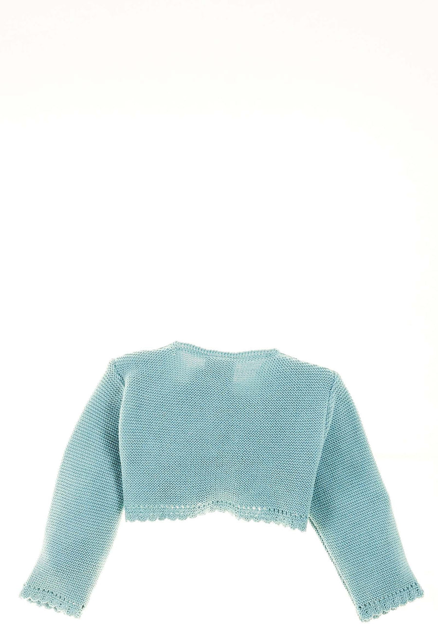 Cardigan in filo verde acqua 00132540 10 Paz Rodriguez 