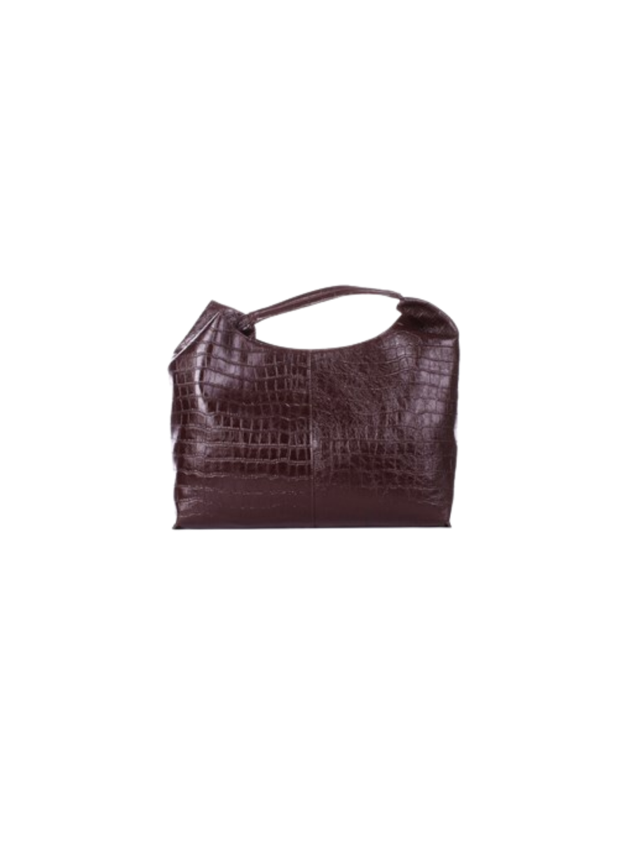 Borsa "Small Hobo Veronica" Ermanno Scervino testa di moro effetto coccodrillo 12402006 TESTA DI MORO Ermanno Scervino 