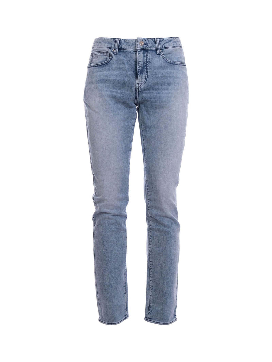 Jeans Armani Exchange blu in denim con patch posteriore logato XM000070AF14368 MB003 Armani Exchange 