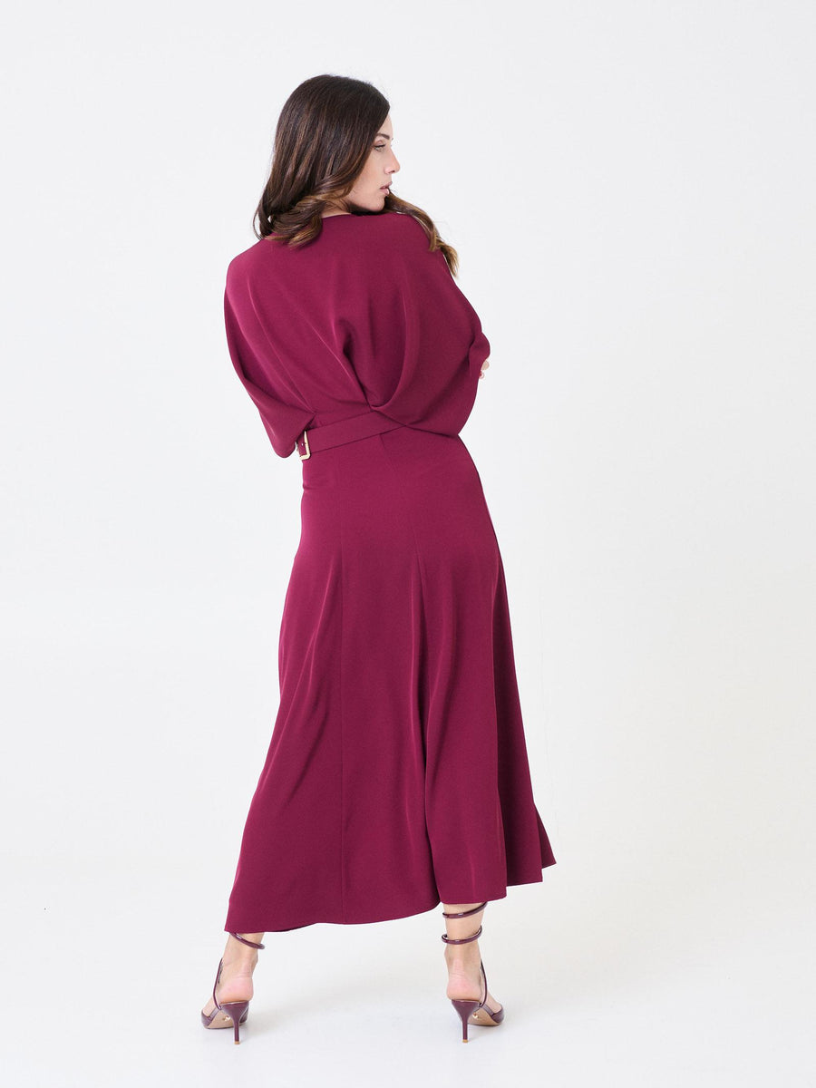 Abito con maniche a kimono Imperial rosso vino con cintura AFSVKJKC VINO Imperial 