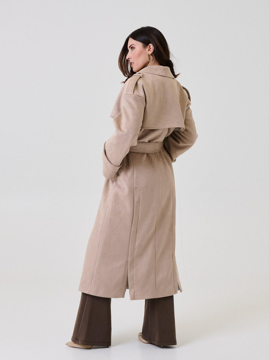 Cappotto scamosciato Bohemian Vì beige CP280 SAND Bohemian V 