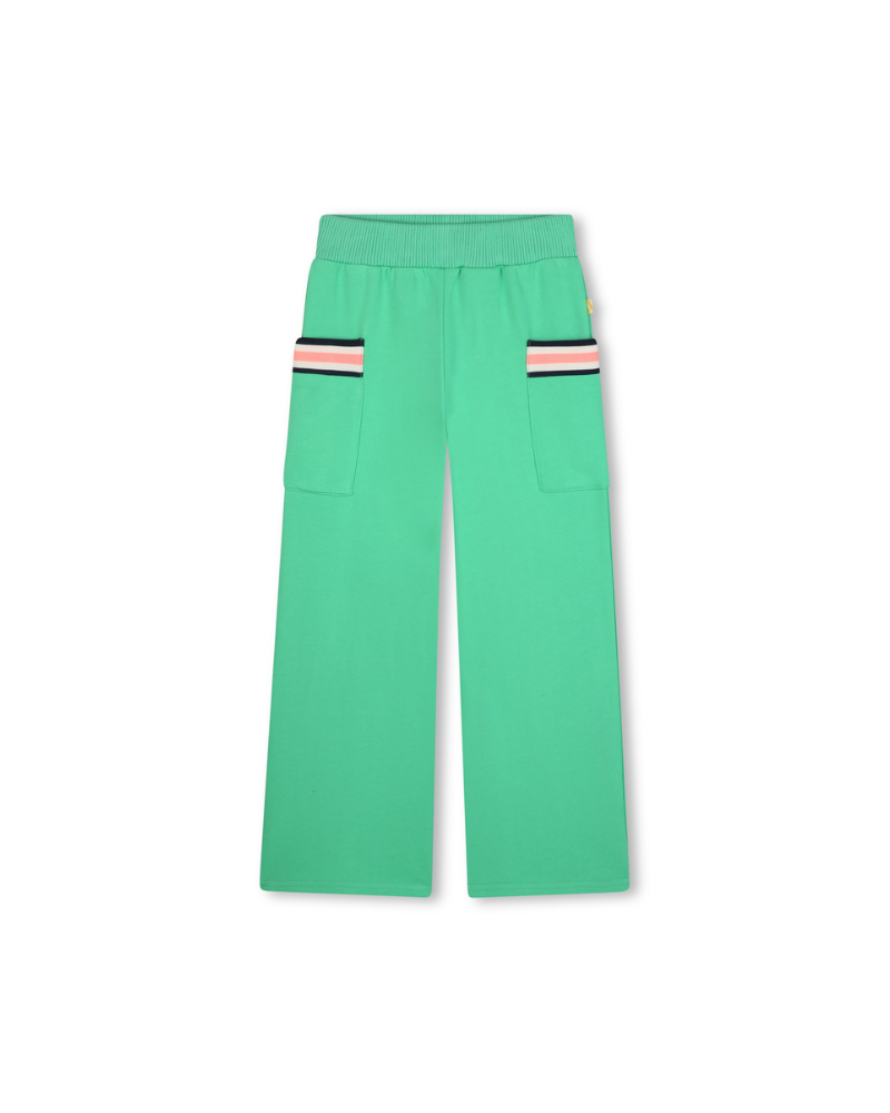 Pantalone Billie Blush verde con tasconi laterali e dettagli a contrasto U21338 71E Billie Blush 
