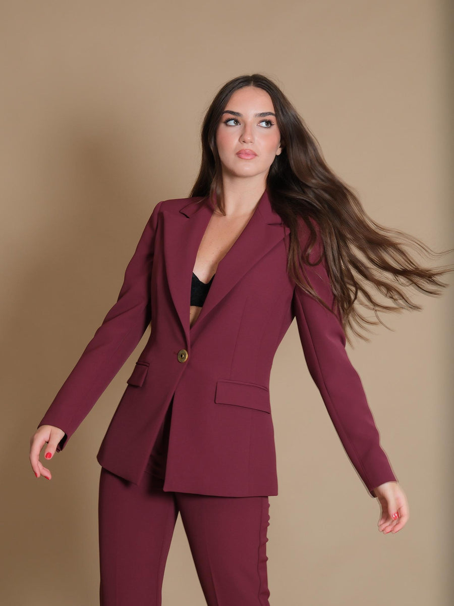 Giacca Afrodite Silence Limited monopetto bordeaux SD5020CREPE BORDEAUX Silence Limited 