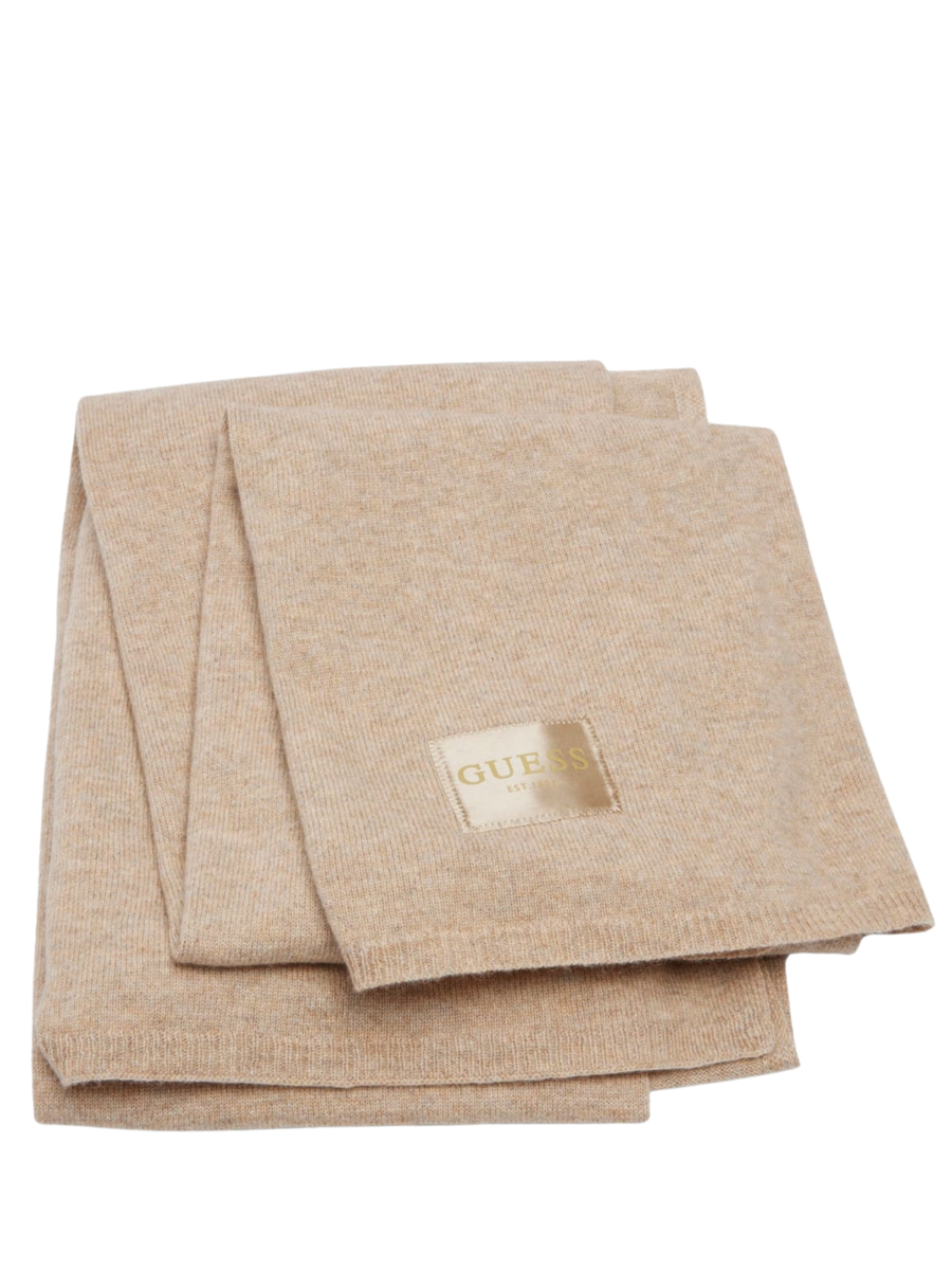 Sciarpa Guess taupe con patch logato AW5437POL03 TUP Guess 