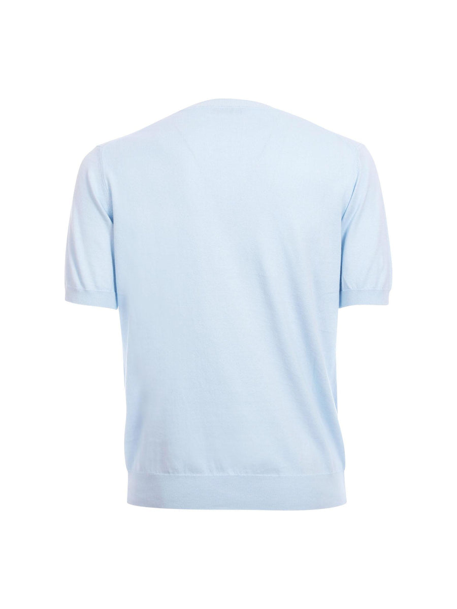 Maglia Portofino azzurra con profili a coste 5001 600 Portofino 