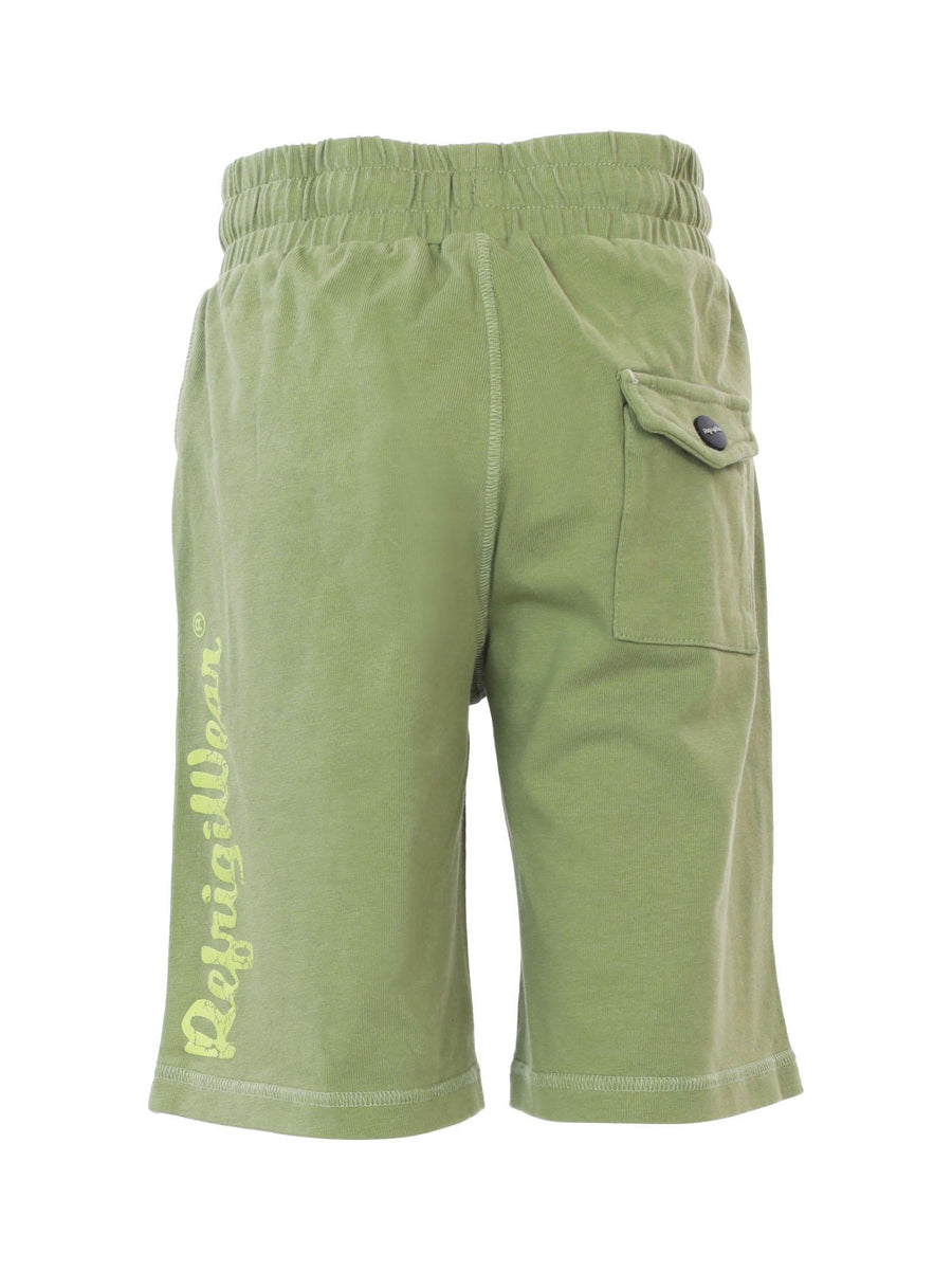 Bermuda in cotone garzato verde militare RW437 MILIT Refrigiwear 