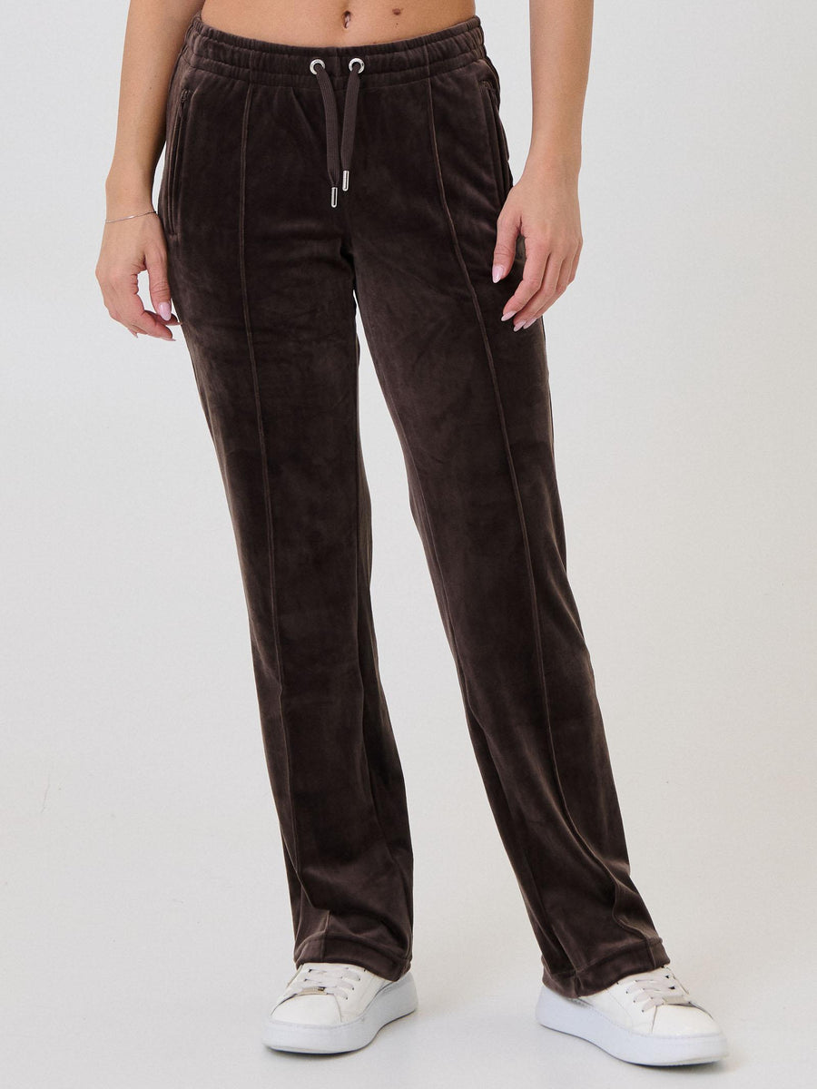 Pantalone in velluto Juicy Couture marrone in velluto con strass VIJH70699WPF JB7 Juicy Couture 
