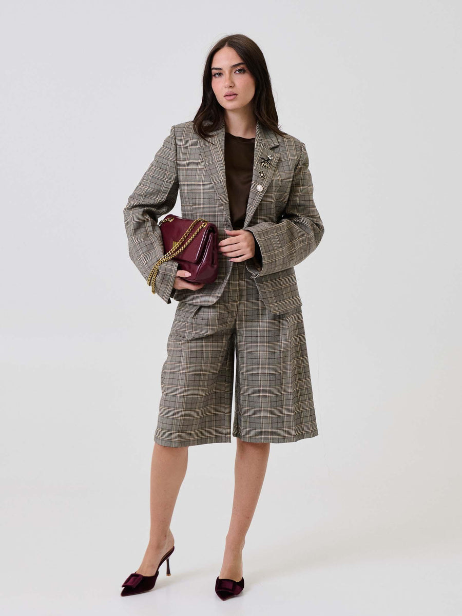 Blazer oversize Vicolo moro cropped a quadri TF1164 GRIGIO Vicolo 