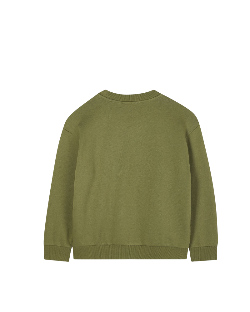 Felpa Kenzo verde con logo iconico e tigre K61432 64T Kenzo 