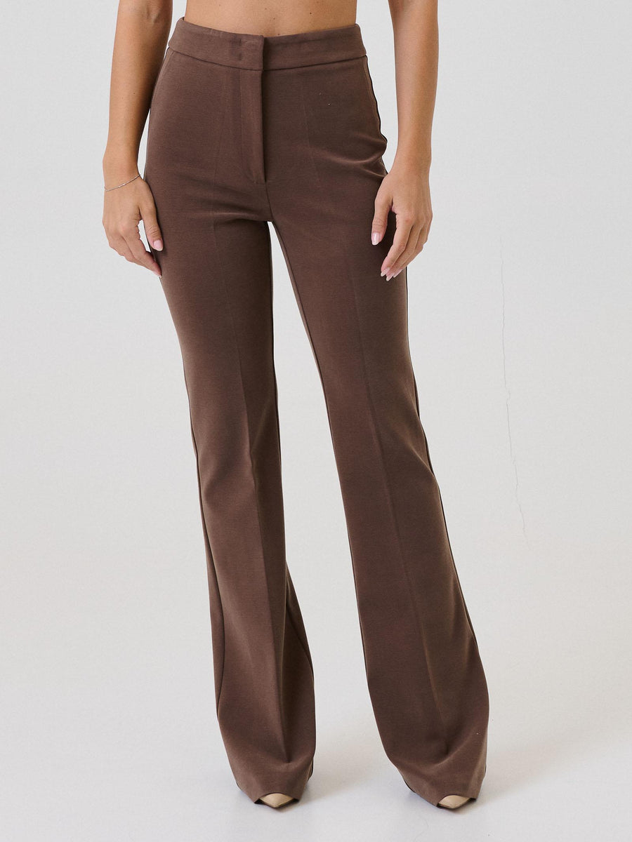 Pantalone a zampa Bohemian Vì marrone BHPA013 BROWN Bohemian V 
