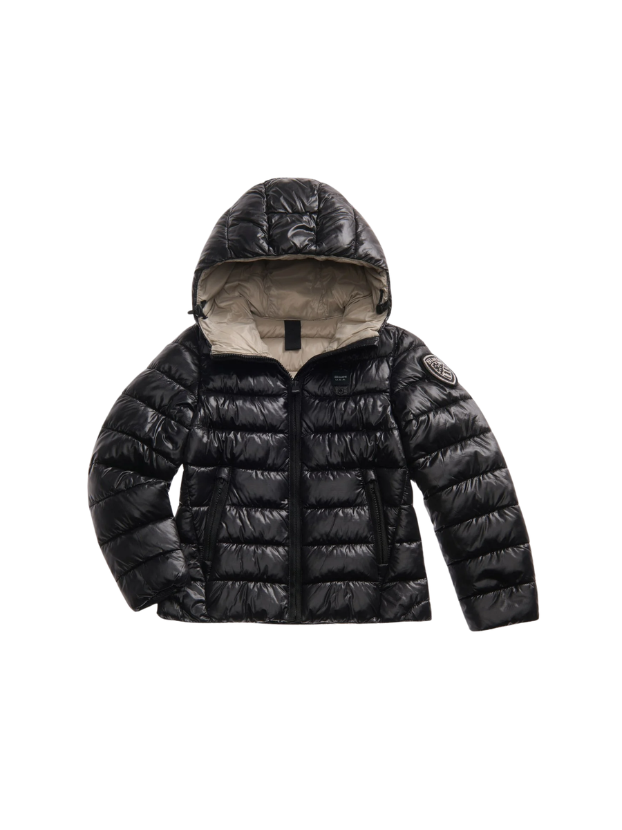 Giubbino a righe "Caroll Junior" Blauer nero con interno beige 25WBLGC02391 999EI Blauer 