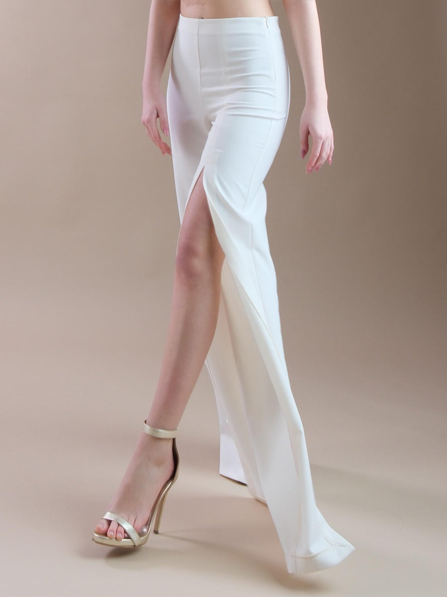 Pantaloni a zampa Penta bianco latte SD2001 MILK Silence Limited 