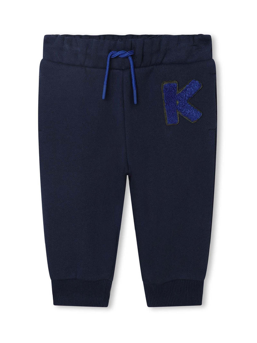 Pantalone di tuta blu con patch K04238 84A Kenzo 