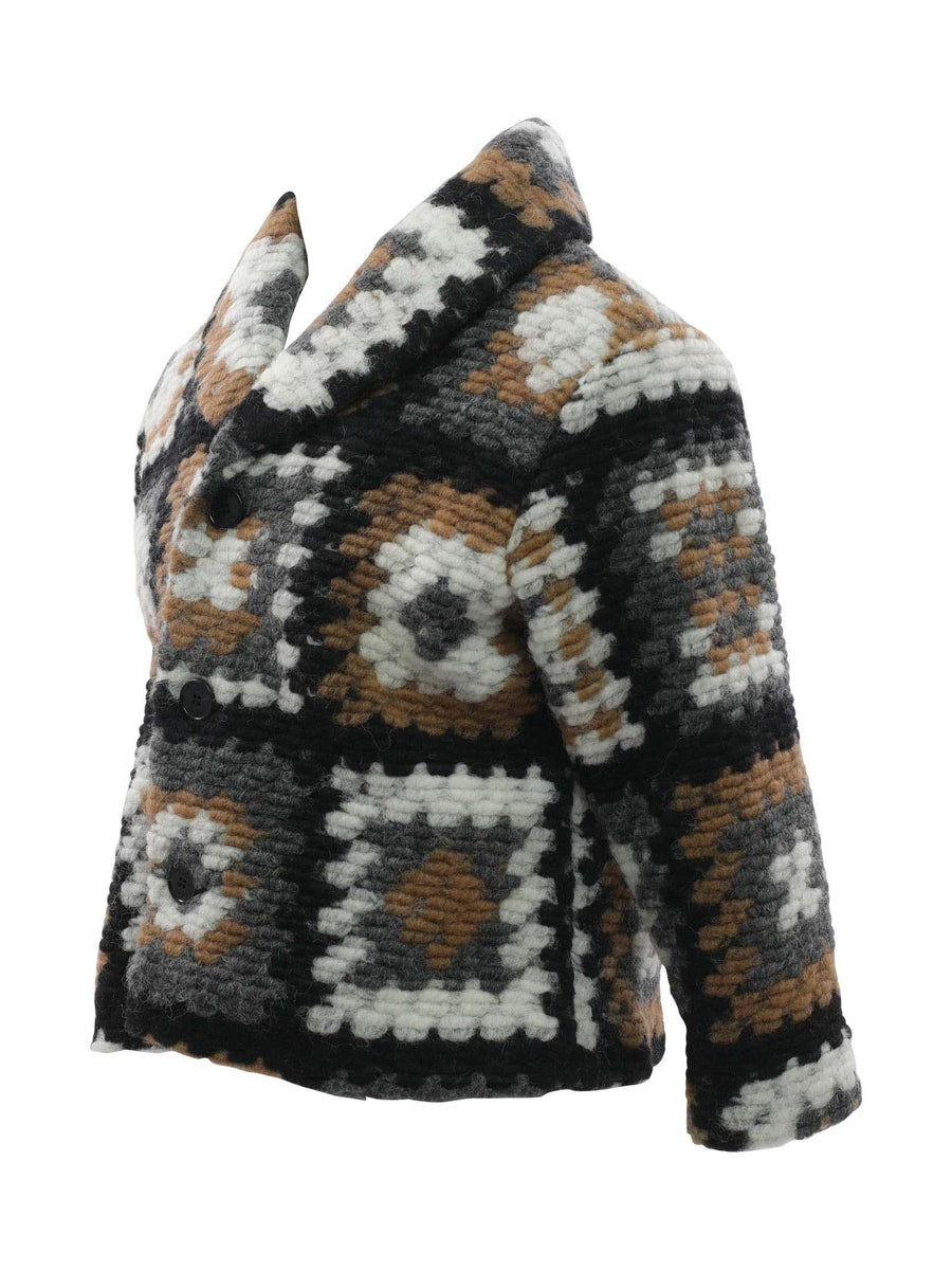 Giacca di lana in crochet 2R2O14U0044 930AV Douuod 