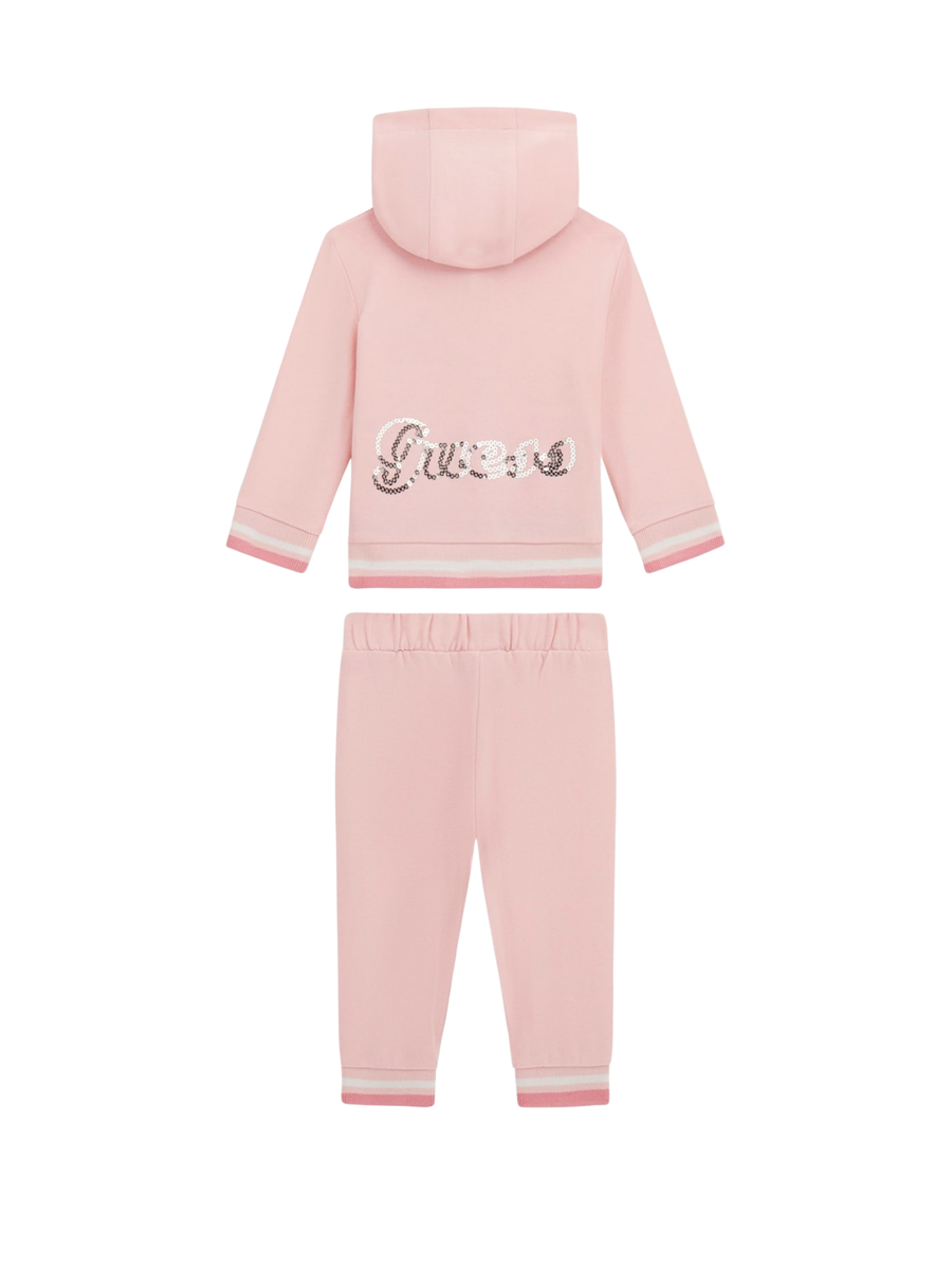 Tuta Guess rosa con dettagli glitterati A5YG00KA6R4 G65U Guess 