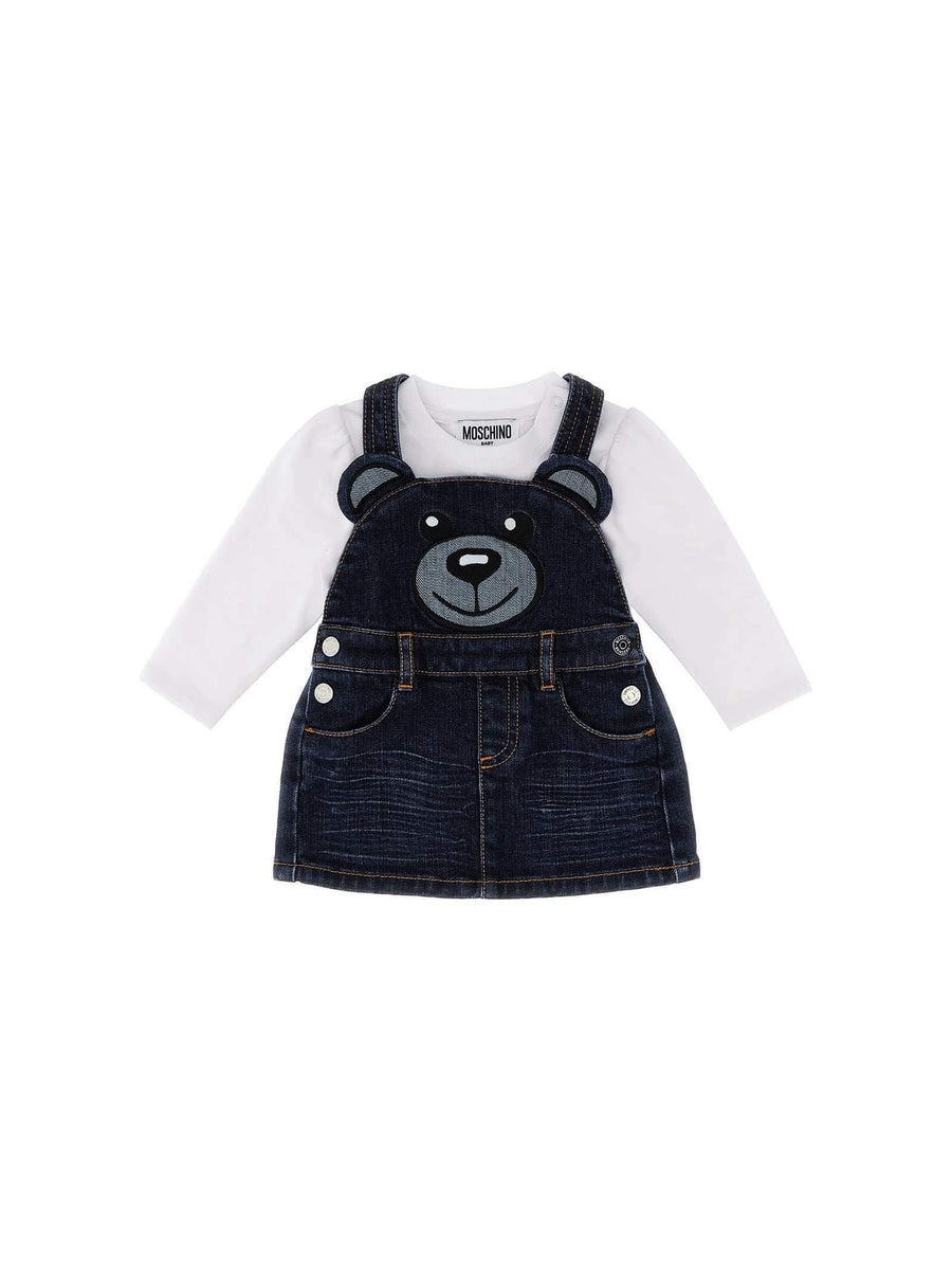 Completo t-shirt e salopette a gonna MDK02HLXE48 40198 Moschino 