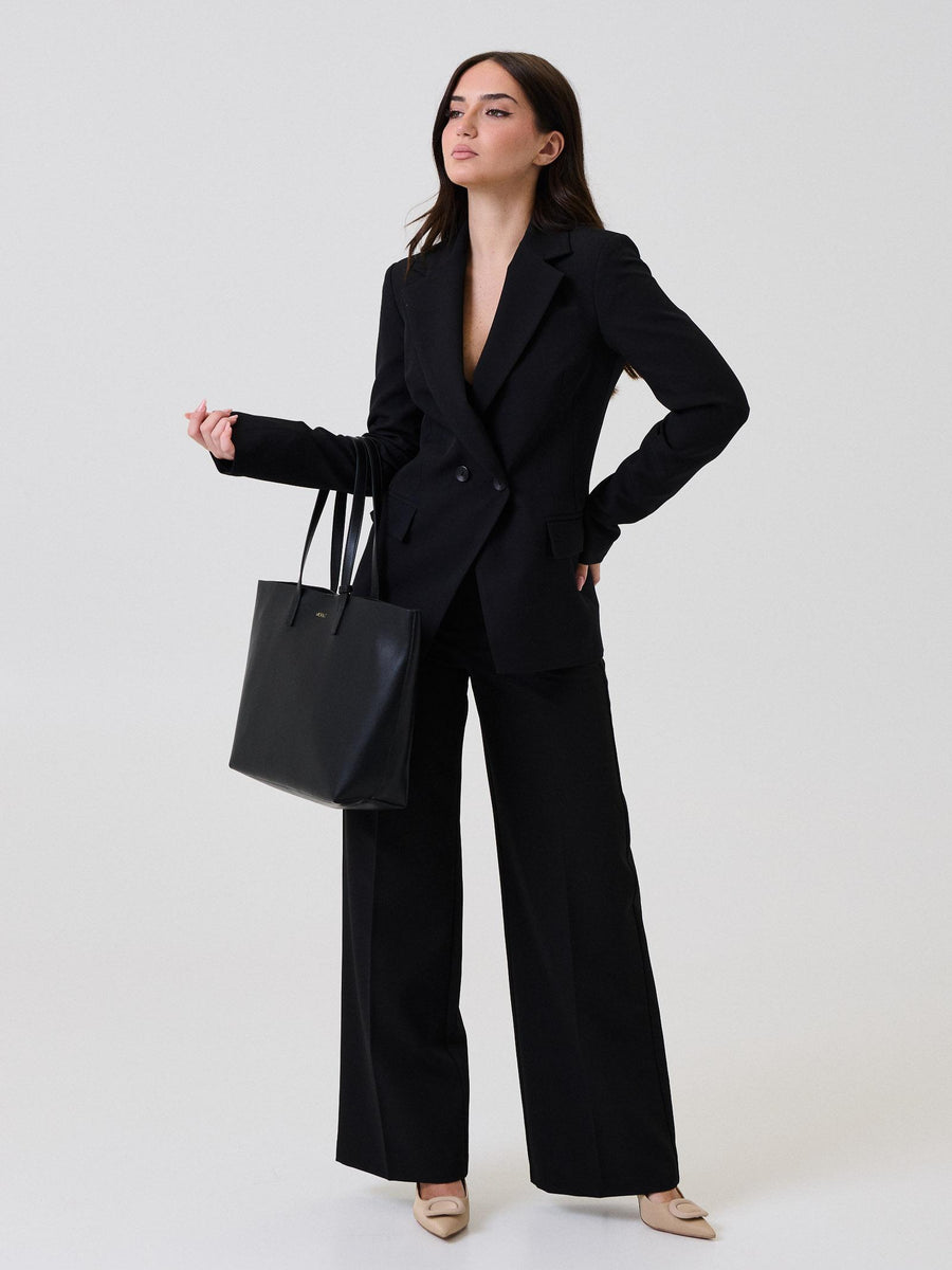 Giacca doppiopetto Armoire nera in tessuto tecnico 25502 NERO Armoire 