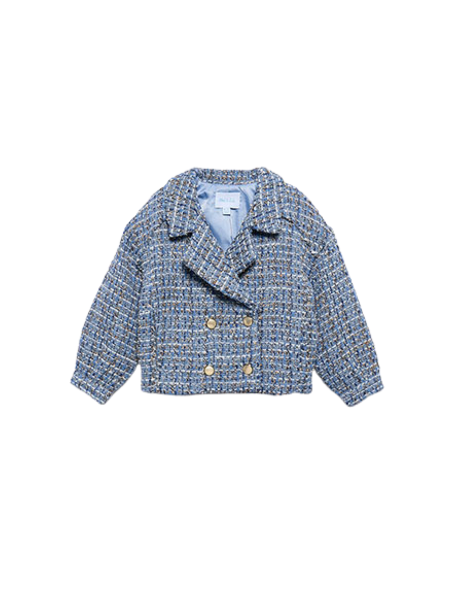 Giacca tweed doppio petto Abel & Lula azzurra 5841 Celeste Abel & Lula 