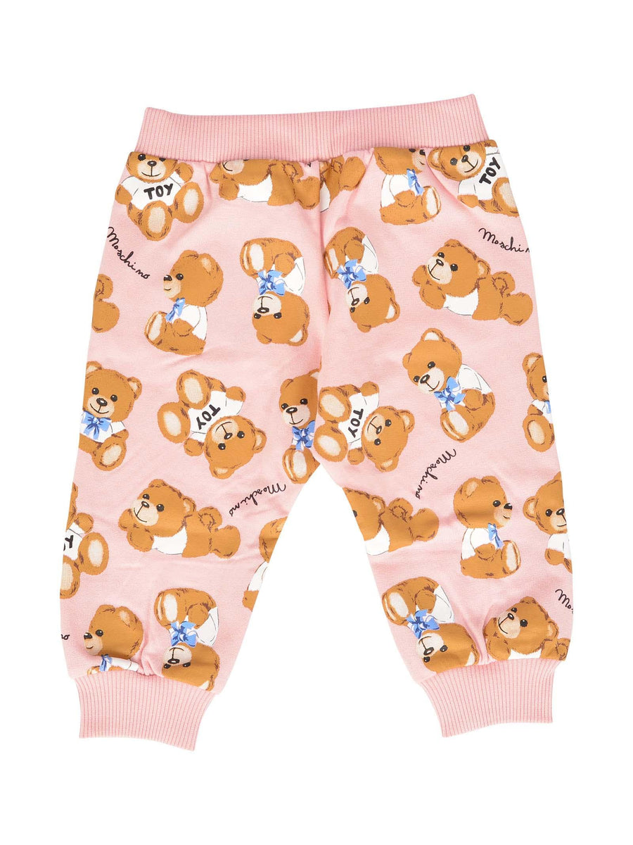 Pantalone tuta rosa con teddy all over MPP03NLCB26 82577 Moschino 