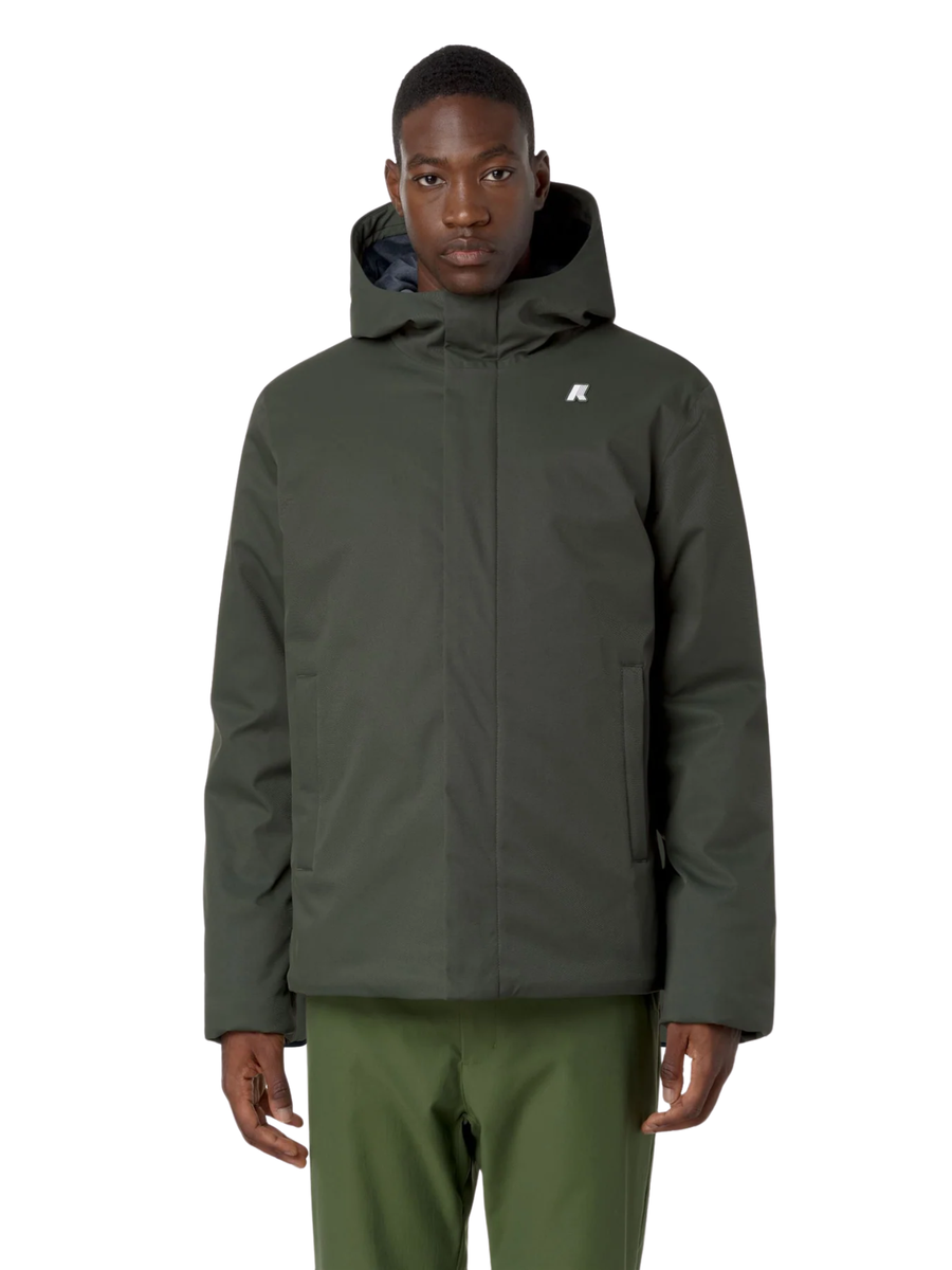 Giubbino "Jacko Twill Marmotta" K-Way verde K8133DW AL7 K-WAY 