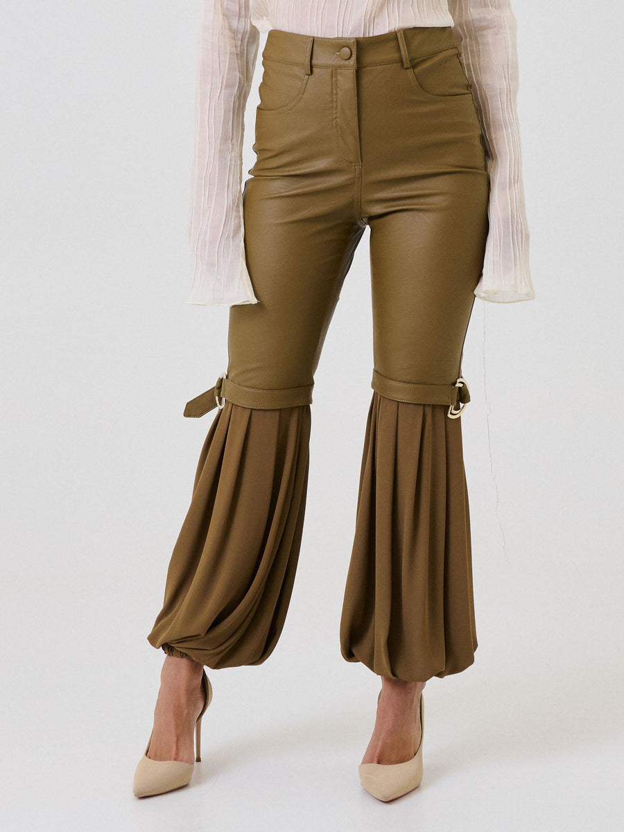 Jeans Bohemian Vì verde militare a doppio tessuto SDBO2014 MILITARY Bohemian V 