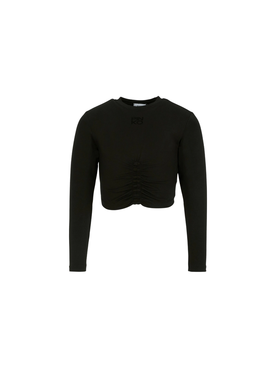 Maglia cropped Pinko nera KFTS023 N000 Pinko 