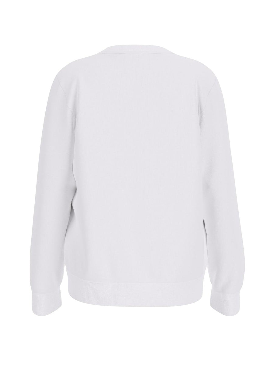 Felpa Guess bianca con maxi logo iconico rosso e nero N73Q10KAUG0 G011 Guess 