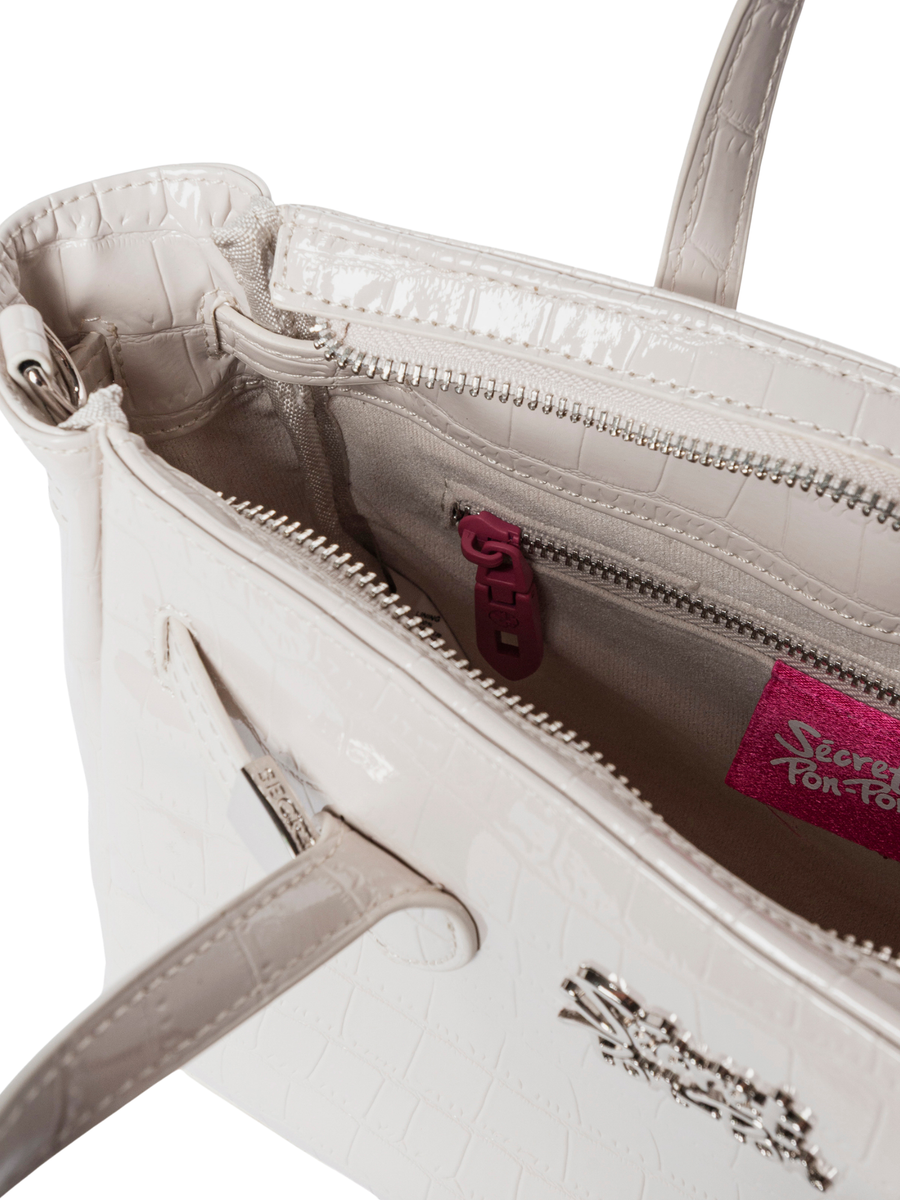 Borsa "Marlene mini" Secret Pon Pon bianca MARLENE MINI BUTTER Secret Pon Pon 