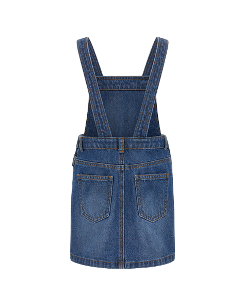 Salopette Moschino in denim con orsetto ricamato HDJ03V 40139 Moschino 