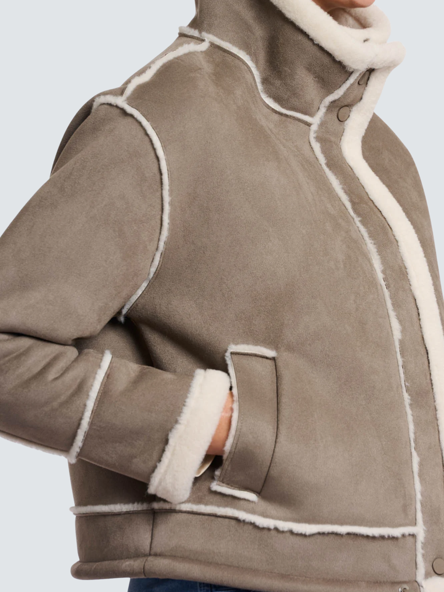 Giubbino "Beck" Rino & Pelle grigio in ecopelle scamosciata Beck.7002511 Pebble Rino & Pelle 