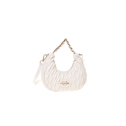 Borsa mezza luna Love Moschino bianca trapuntata JC4014PP1NLH 0110 Love Moschino 