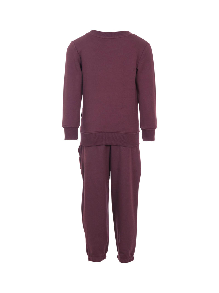 Completo John Richmond prugna con logo "JR" in velluto RBA25002CF EGGPLANT John Richmond 