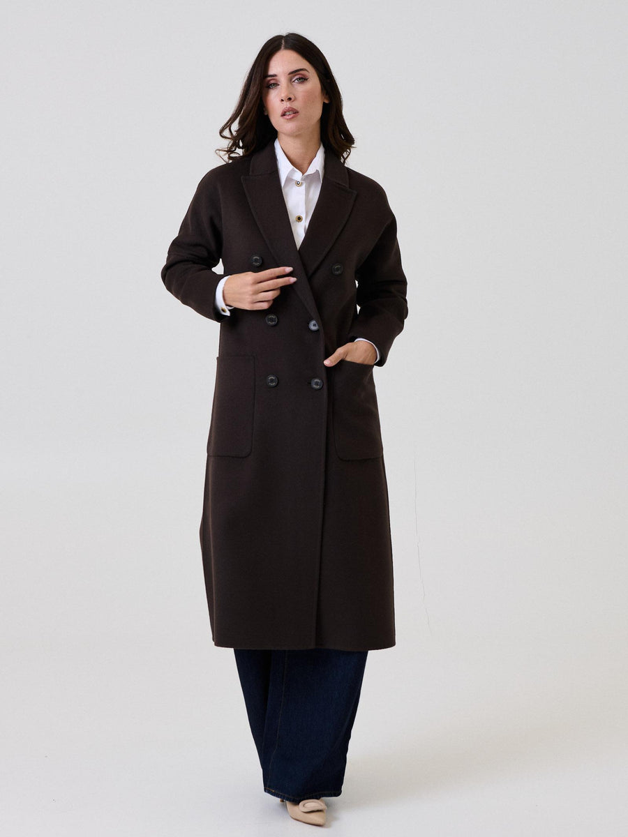 Cappotto lungo Vicolo moro doppiopetto con tasconi TF0001 A99 Vicolo 