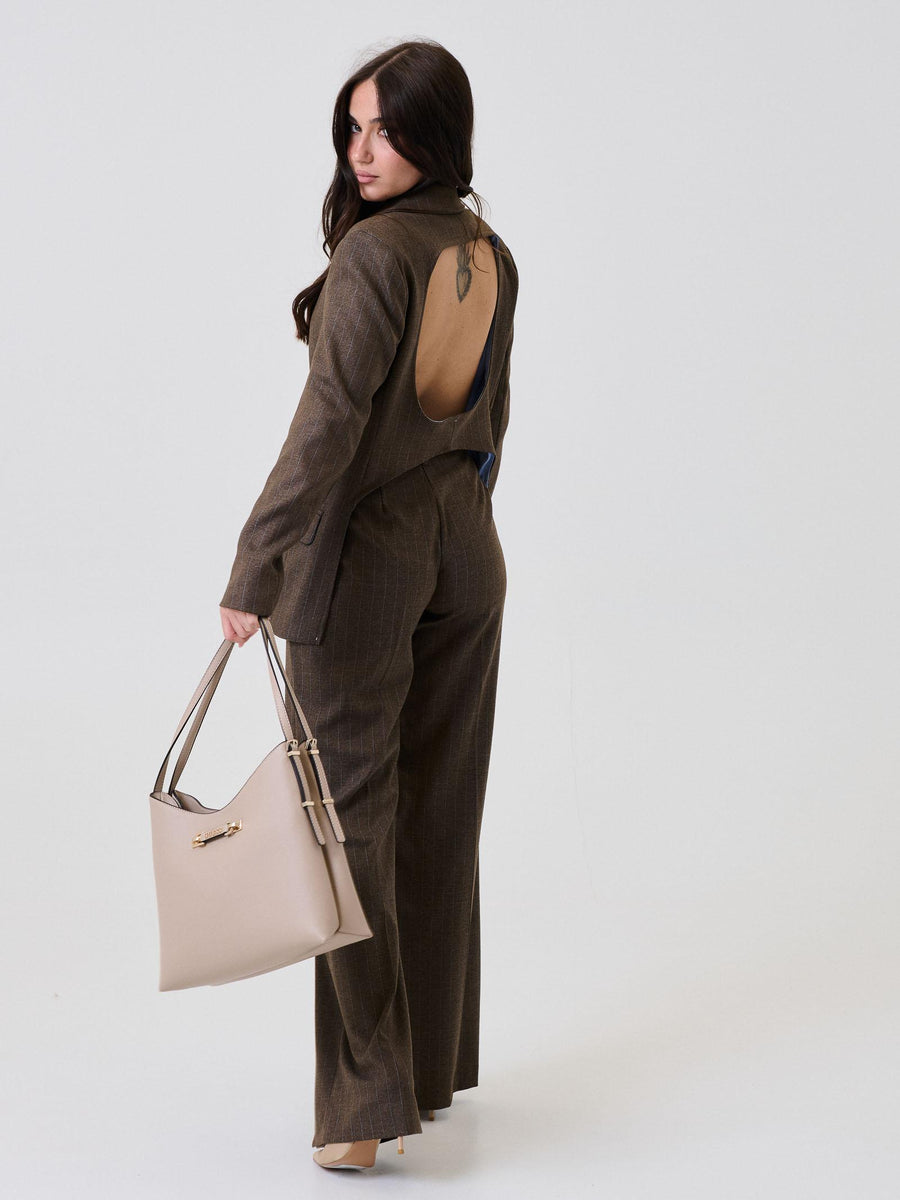 Giacca Vicolo marrone con dettaglio cut out TF0674 MARRONE Vicolo 