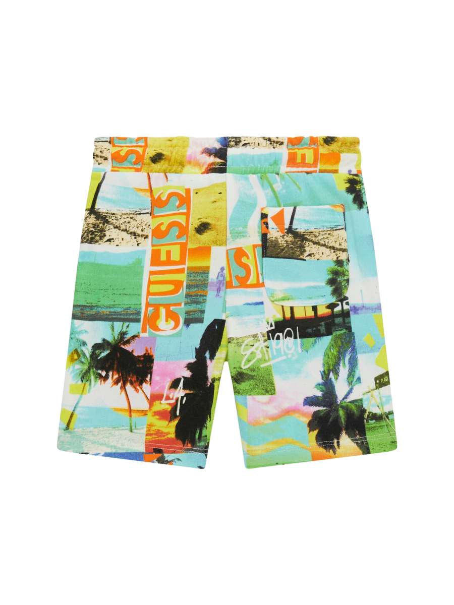 Shorts Guess multicolore con stampa tropicale N5GD13KA6R4 PN23 Guess 