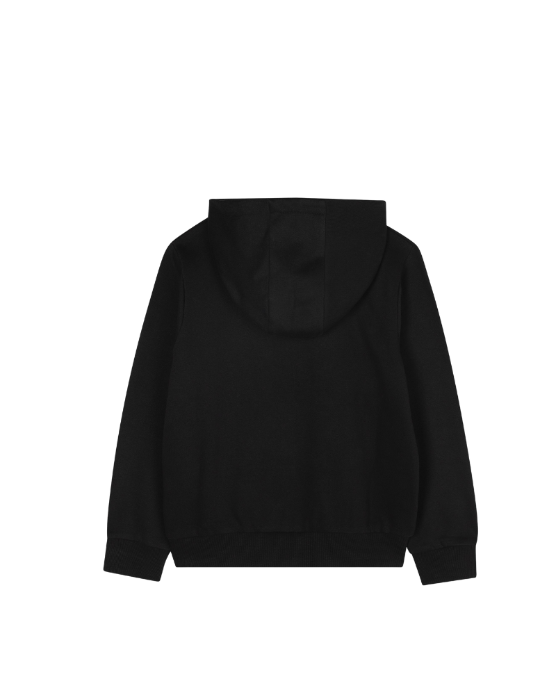 Felpa con cappuccio Kenzo nera con stampa logo e viso elefante K61437 95 Kenzo 