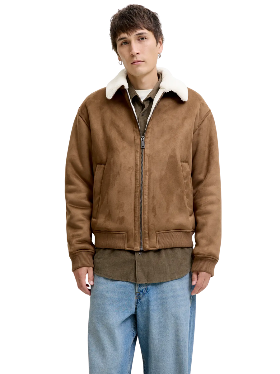 Giubbino Jack & Jones cognac con interno in ecopelliccia 12282444 Toffee Jack & Jones 