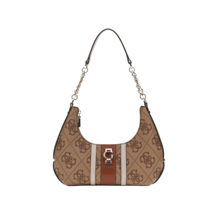 Borsa a spalla Guess beige con monogram all over HWSO7838180 LTL Guess 