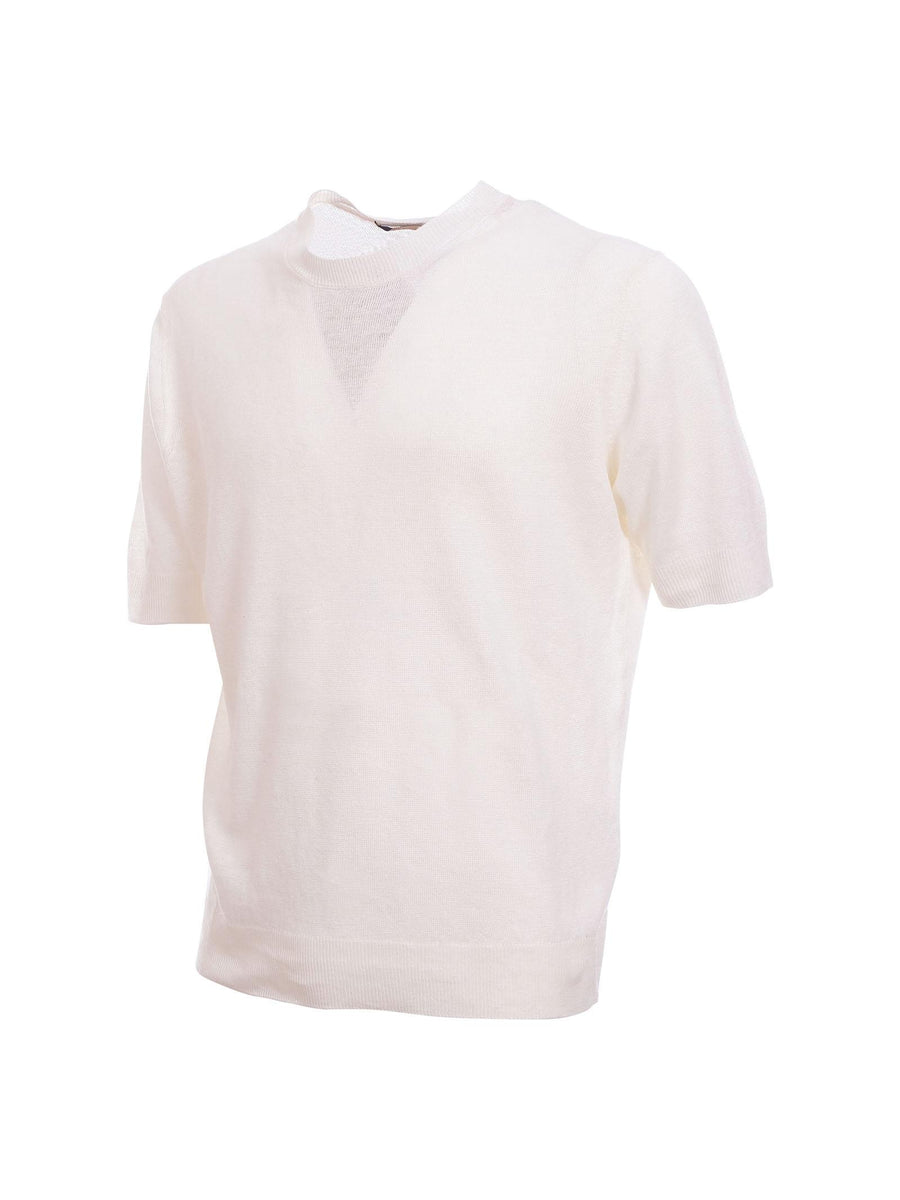 Maglia oversize Portofino bianca in lino 1042 125 Portofino 