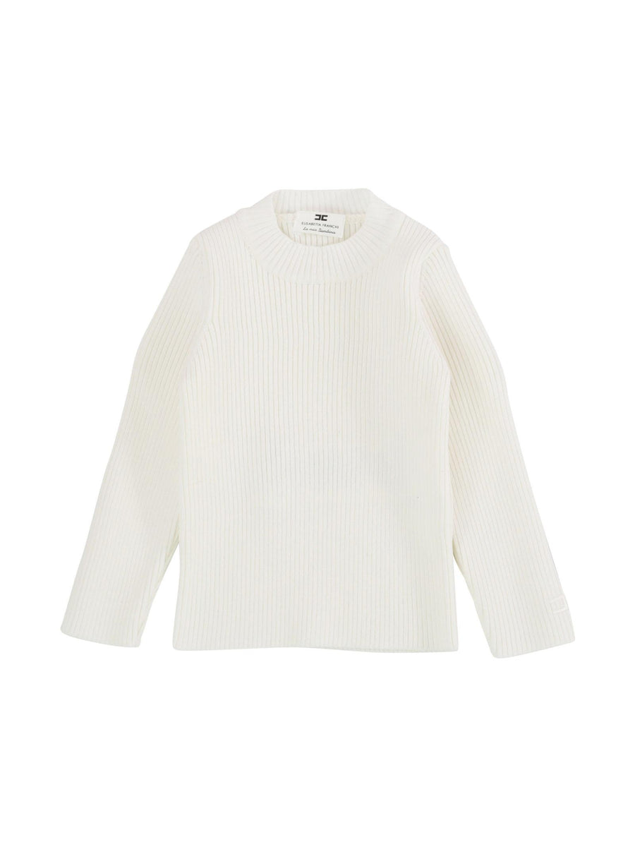 Dolcevita a costine bianco MA15CFL167 0019 Elisabetta Franchi 