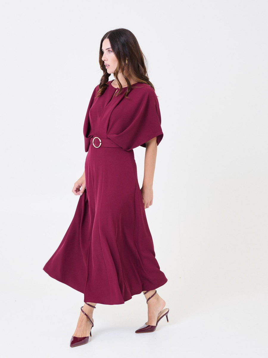 Abito con maniche a kimono Imperial rosso vino con cintura AFSVKJKC VINO Imperial 