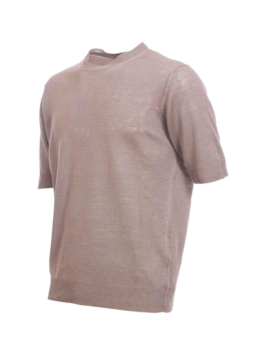 Maglia oversize Portofino fango in lino 1042 150 Portofino 